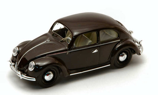 MODELLINO IN SCALA COMPATIBILE CON VW 1200 DE LUXE 1953 BROWN 1:43 RIO RI4195