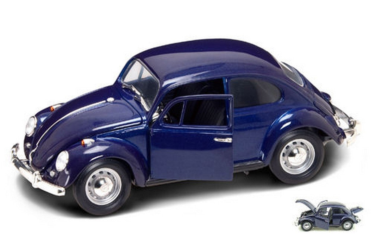 MODELLINO IN SCALA COMPATIBILE CON VW BEETLE 1967 DARK BLUE 1:18 YAT MING YM92078DB