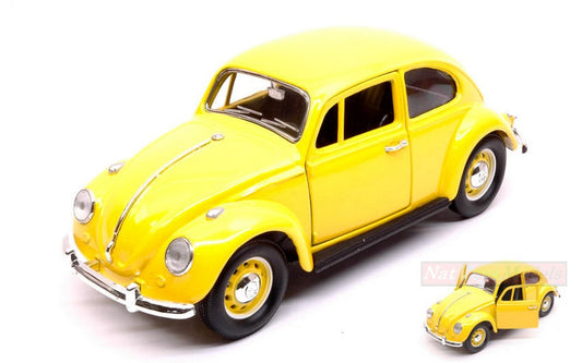 SCALE MODEL COMPATIBLE WITH VW BEETLE 1967 YELLOW 1:24 LUCKY YM24202YL