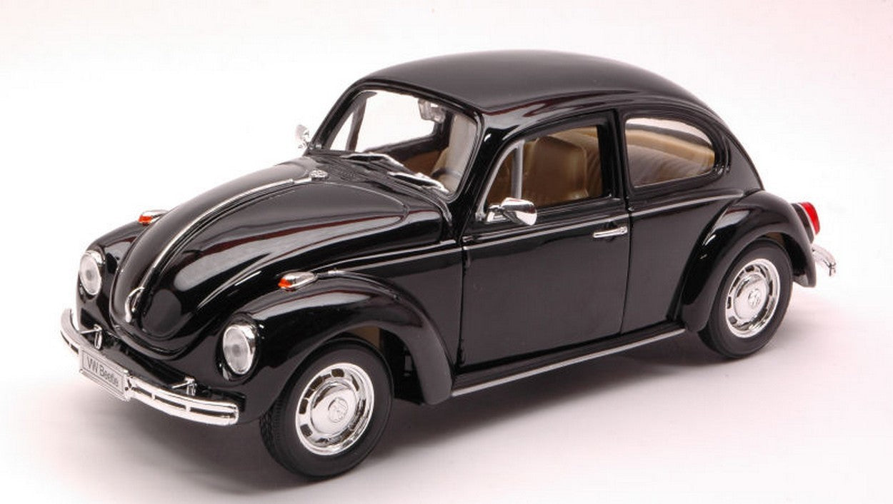 SCALE MODEL COMPATIBLE WITH VW BEETLE 1968 BLACK 1:24 WELLY WE1624