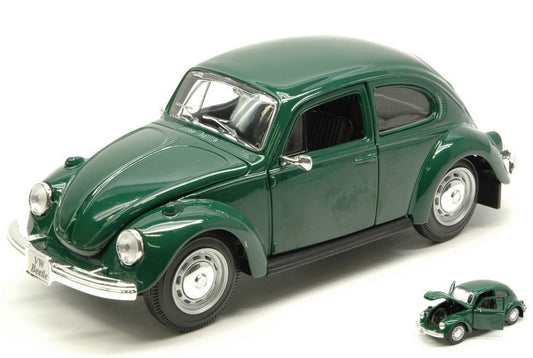 SCALE MODEL COMPATIBLE WITH VW BEETLE 1973 GREEN 1:24 MAISTO MI31926GR