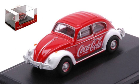 MODELLINO IN SCALA COMPATIBILE CON VW BEETLE COCA COLA 1:76 OXFORD OXF76VWB009CC