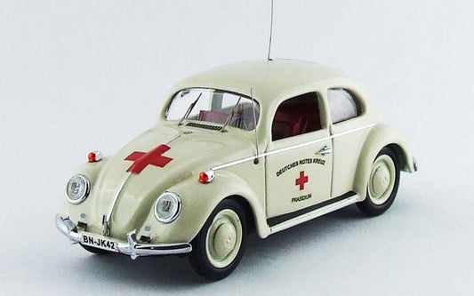 MODELLINO IN SCALA COMPATIBILE CON VW BEETLE MEDICAL DEUTSCHES 1955 1:43 RIO RI4457