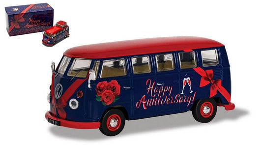 SCALE MODEL COMPATIBLE WITH VW CAMPER HAPPY ANNIVERSARY 1:43 CORGI CC02735