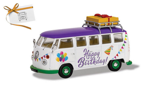 SCALE MODEL COMPATIBLE WITH VW CAMPER HAPPY BIRTHDAY 1:43 CORGI CC02734