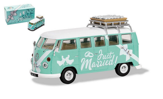 SCALE MODEL COMPATIBLE WITH VW CAMPER JUST MARRIED 1:43 CORGI CC02737