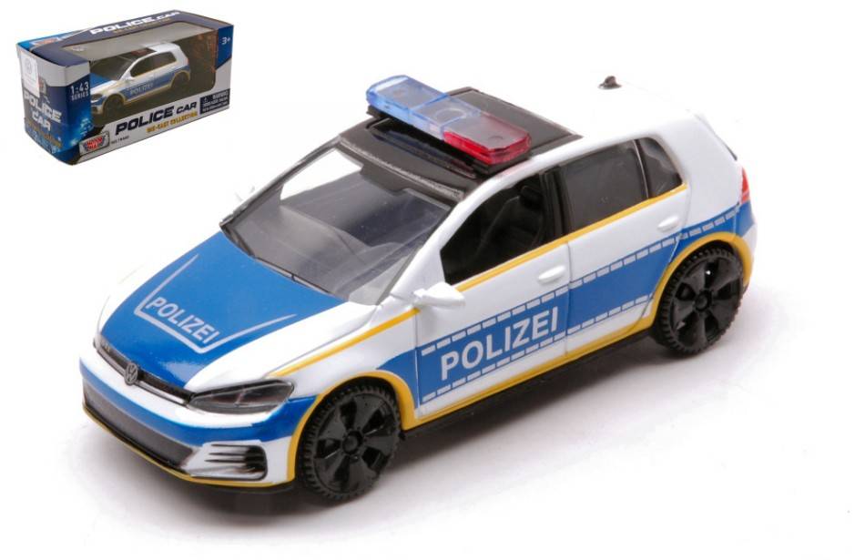 SCALE MODEL COMPATIBLE WITH VW GOLF A7 GTI POLICE CAR POLIZEI 1:43 MOTORMAX MTM79491