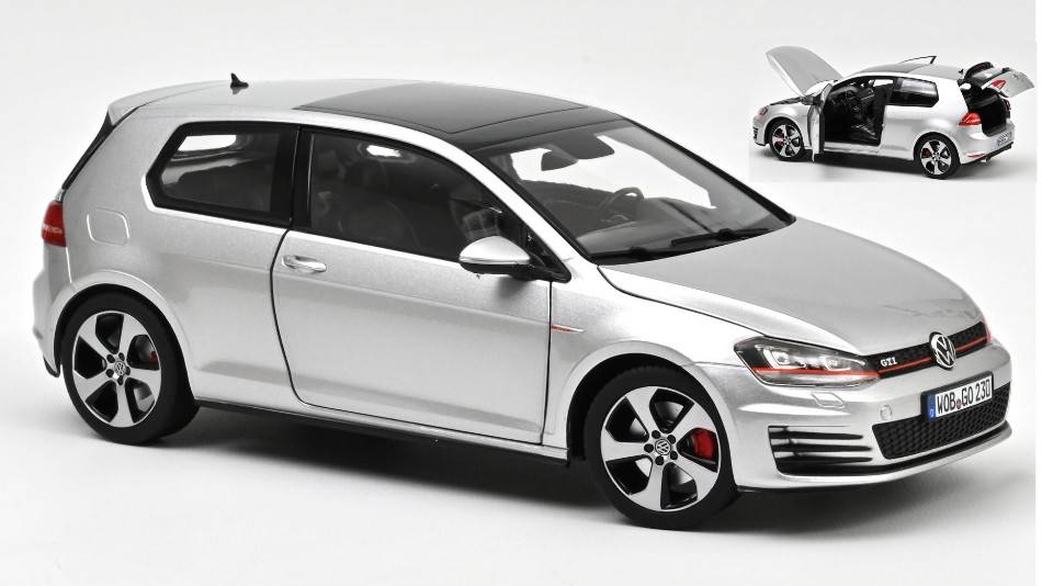 SCALE MODEL COMPATIBLE WITH VW GOLF GTI 2013 REFLEX SILVER 1:18 NOREV NV188551
