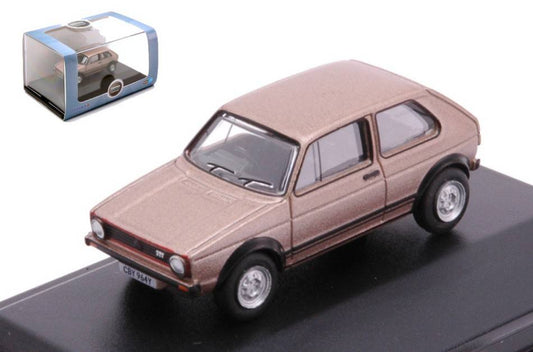 SCALE MODEL COMPATIBLE WITH VW GOLF GTI COPPER BROWN METALLIC 1:76 OXFORD OXF76GF006
