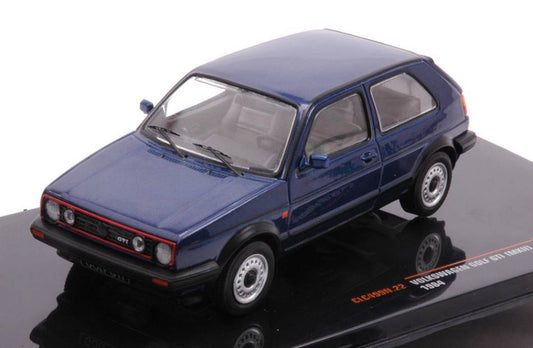 SCALE MODEL COMPATIBLE WITH VW GOLF GTI (MKII) 1984 MET.BLUE 1:43 IXO MODEL CLC499