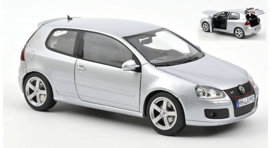 SCALE MODEL COMPATIBLE WITH VW GOLF GTI PIRELLI 2007 SILVER 1:18 NOREV NV188425