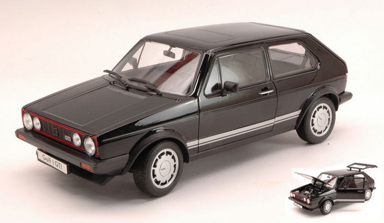 MODELE REDUIT COMPATIBLE AVEC VW GOLF I GTI 1976 NOIR 1:18 WELLY WE8039BK