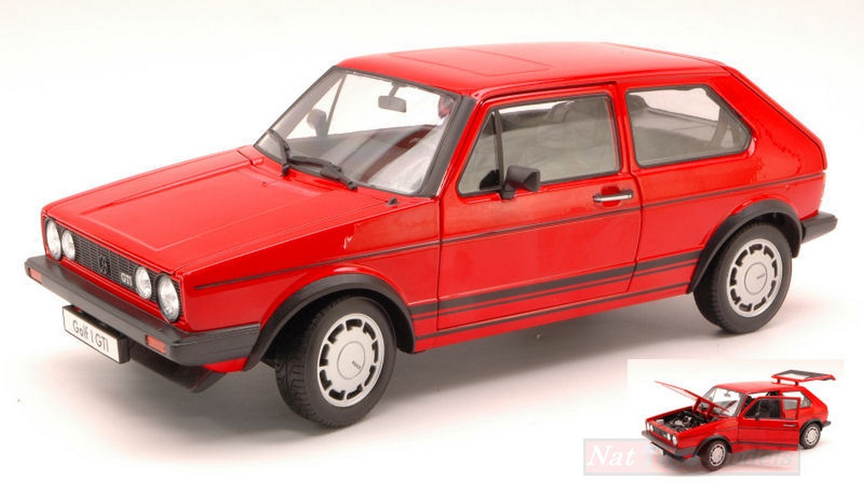 MODELE REDUIT COMPATIBLE AVEC VW GOLF I GTI 1976 ROUGE 1:18 WELLY WE0220