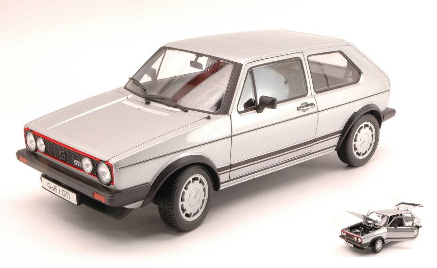 SCALE MODEL COMPATIBLE WITH VW GOLF I GTI 1976 SILVER 1:18 WELLY WE8039S