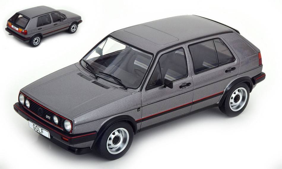 SCALE MODEL COMPATIBLE WITH VW GOLF II GTI 1984 MET.GREY 1:18 MODELCARGROUP MCG18390
