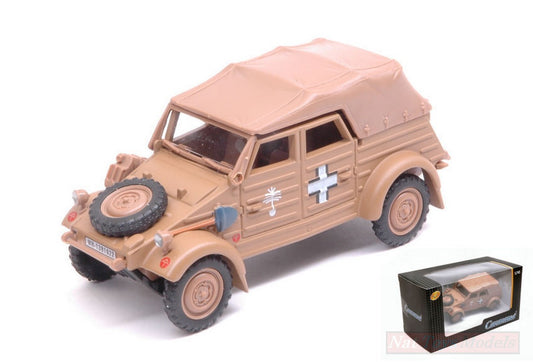 SCALE MODEL COMPATIBLE WITH VW KUBELWAGEN TYPE 82 CLOSED SAND 1:43 CARARAMA CA90750