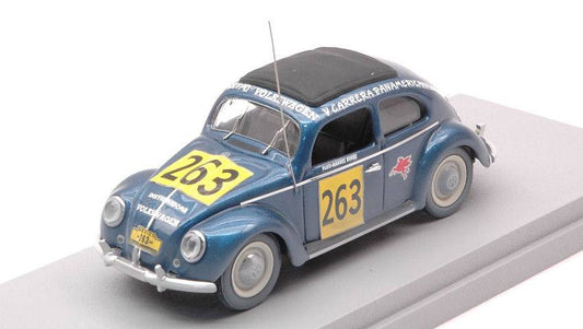 SCALE MODEL COMPATIBLE WITH VW BEETLE N.263 CARRERA PANAMERICANA 1954 M.HINKE 1:43 RIO RI4663