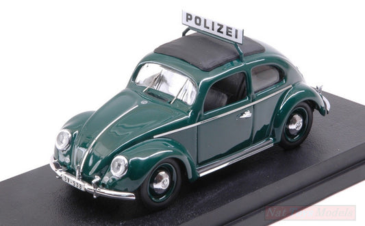 SCALE MODEL COMPATIBLE WITH VW BEETLE POLIZEI 1953 1:43 RIO RI4573