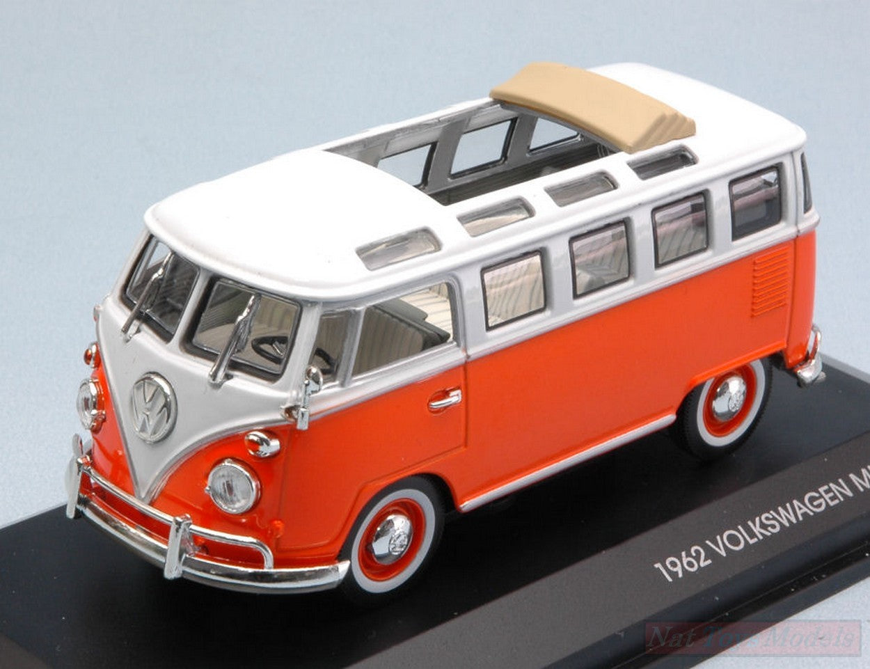MODELLINO IN SCALA COMPATIBILE CON VW MICROBUS 1962 ORANGE 1:43 YAT MING YM43208OR