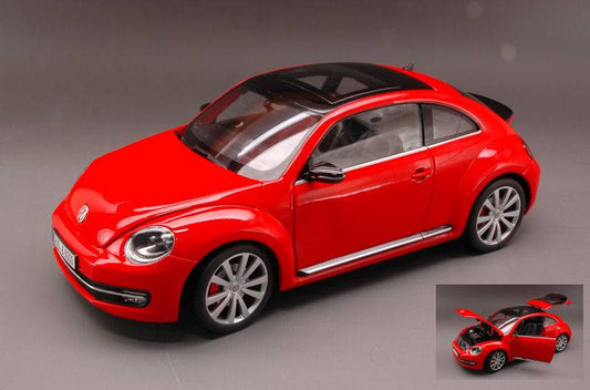 SCALE MODEL COMPATIBLE WITH VW NEW BEETLE 2012 RED 1:18 WELLY WE4647
