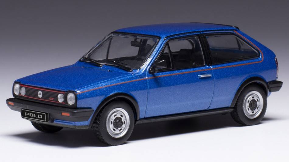 SCALE MODEL COMPATIBLE WITH VW POLO COUPE GT 1985 MET.BLUE 1:43 IXO MODEL CLC505