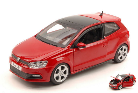 SCALE MODEL COMPATIBLE WITH VW POLO GTI M5 2009 RED 1:24 BURAGO BU21059R