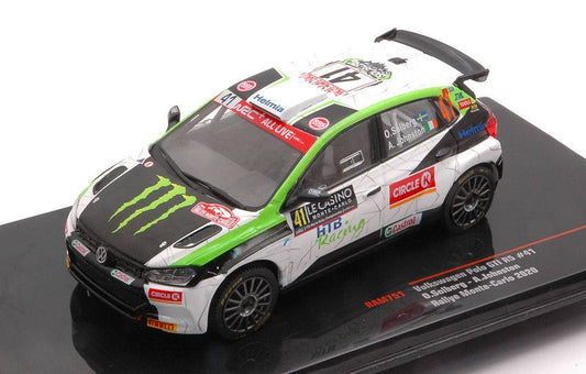 MODELE REDUIT COMPATIBLE AVEC VW POLO GTI R5 N.41 RALLYE MONTE CARLO 2020 SOLBERG-JOHNSTON 1:43 IXO MODEL RAM751