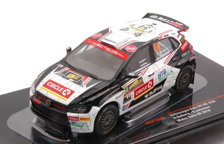 SCALE MODEL COMPATIBLE WITH VW POLO GTI R5 N.54 RALLY WALES 2019SOLBERG/JOHNSTON 1:43 IXO MODEL RAM796LQ