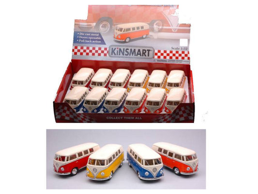 MODÈLE RÉDUIT COMPATIBLE AVEC BUS VW SAMBA 12 cm KINSMART KT5377D DIE CAST