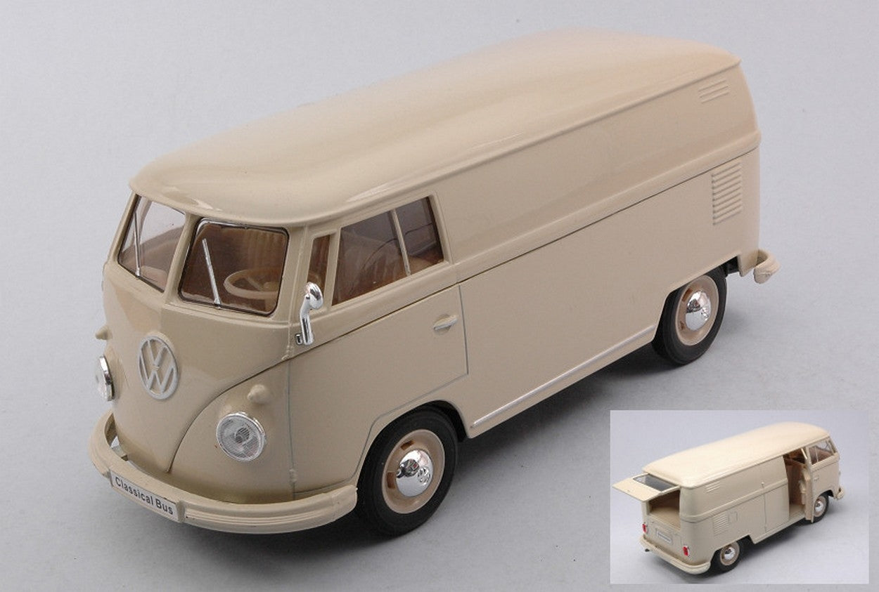 MODELE REDUIT COMPATIBLE AVEC VW T1 FOURgon 1963 CRÈME PASTEL 1:24 WELLY WE22095PVCR