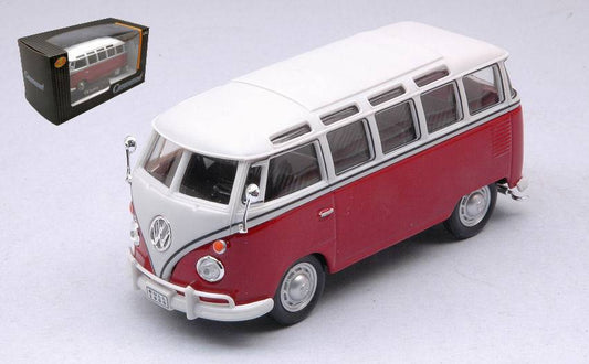 MODELE REDUIT COMPATIBLE AVEC VW T1 SAMBA ROUGE/BLANC 1:43 CARARAMA CA4-60346