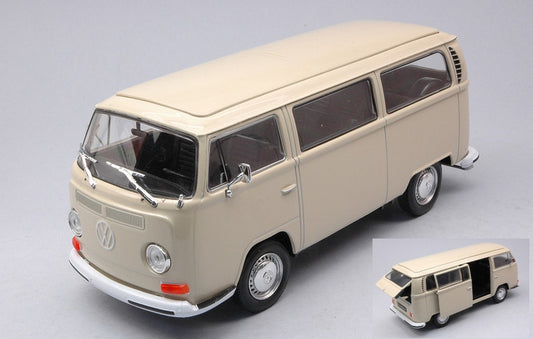 MODELLINO IN SCALA COMPATIBILE CON VW T2 BUS 1972 PASTEL CREAM 1:24 WELLY WE22472CR