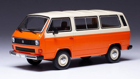 MODELE REDUIT COMPATIBLE AVEC VW T3 CARAVELLE 1981 ORANGE/BEIGE 1:43 IXO MODEL CLC501