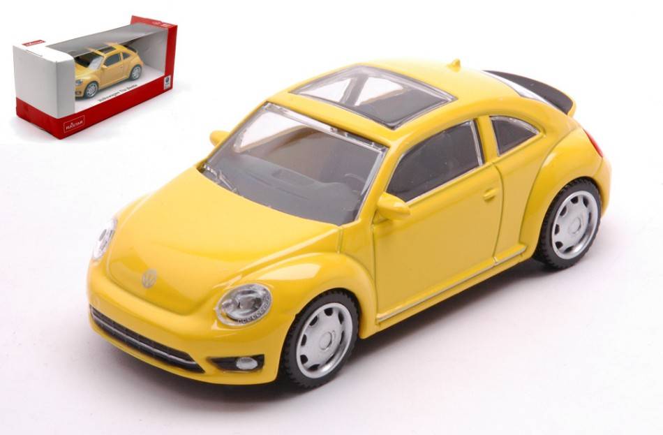 MODELE REDUIT COMPATIBLE AVEC VW THE BEETLE 2019 JAUNE 1:43 RASTAR RAT58800Y