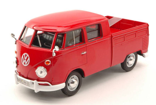 SCALE MODEL COMPATIBLE WITH VW TYPE 2 (T1) PICK UP RED 1:24 MOTORMAX MTM79343R