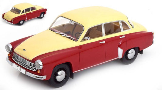 SCALE MODEL COMPATIBLE WITH WARTBURG 311 1959 DARK RED/BEIGE 1:18 MODELCARGROUP MCG18299