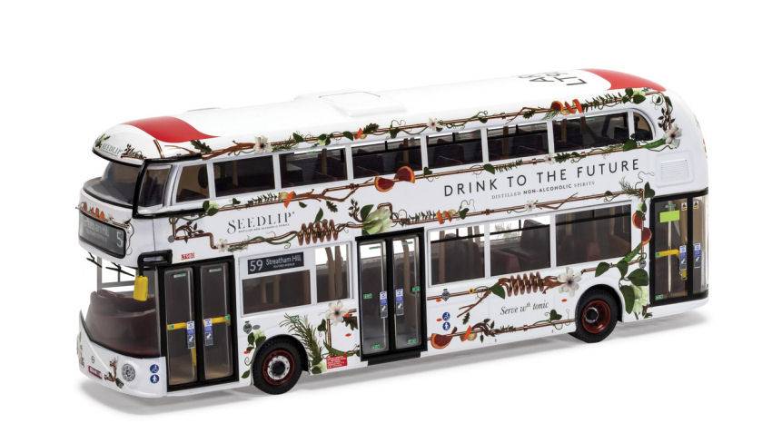 SCALE MODEL COMPATIBLE WITH WRIGHT BUS NEW RM ARRIVES LONDON LTZ 1120 ROUTE 59 1:76 CORGI OM46631B