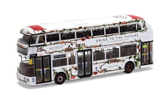 SCALE MODEL COMPATIBLE WITH WRIGHT BUS NEW RM ARRIVES LONDON LTZ 1120 ROUTE 59 1:76 CORGI OM46631B