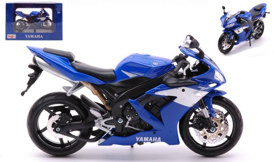 MODELE REDUIT COMPATIBLE AVEC YAMAHA YZF-R1 BLEU 1:12 MAISTO MI32712 MODEL