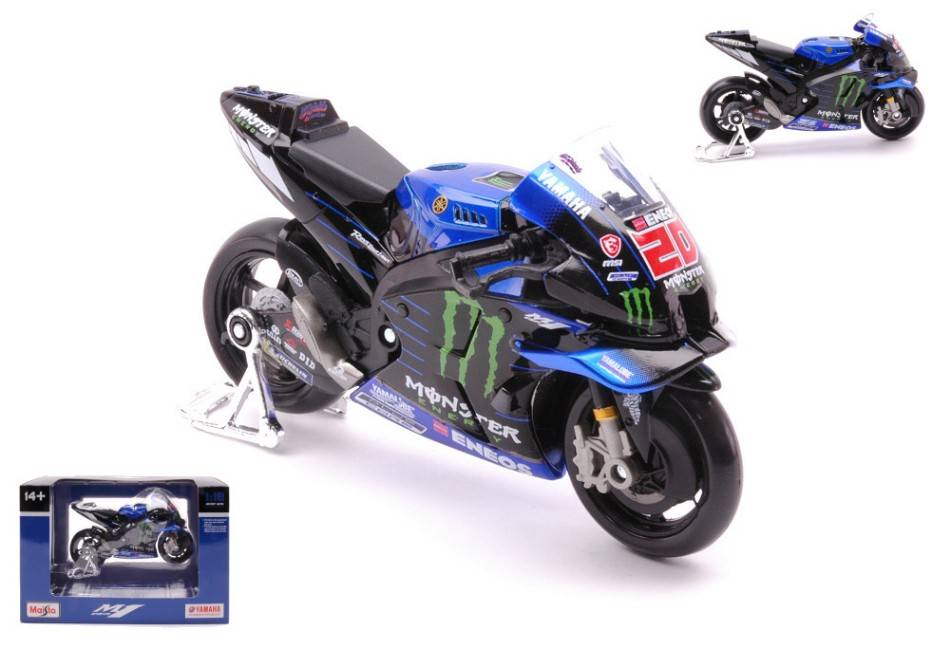 DIE CAST SCALE MODEL YAMAHA YZR-M1 MOTOGP 2022 N.20 FABIO QUARTARARO 1: ...