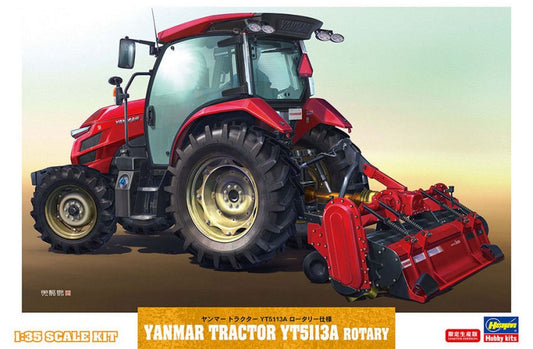 SCALE MODEL COMPATIBLE WITH YANMAR TRACTOR YT5113A ROTARY KIT 1:35 HASEGAWA HA66106