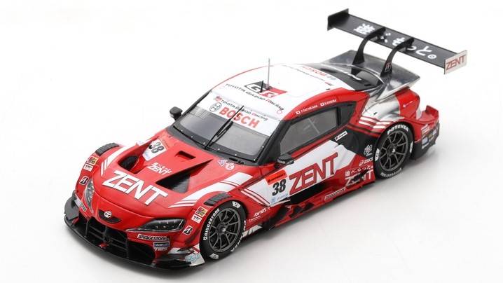SCALE MODEL COMPATIBLE WITH ZENT CERUMO GR SUPRA N.38 GT500 SUPER GT 2022 TACHIKAWA-ISHIURA 1:43 SPARK MODEL SGT032