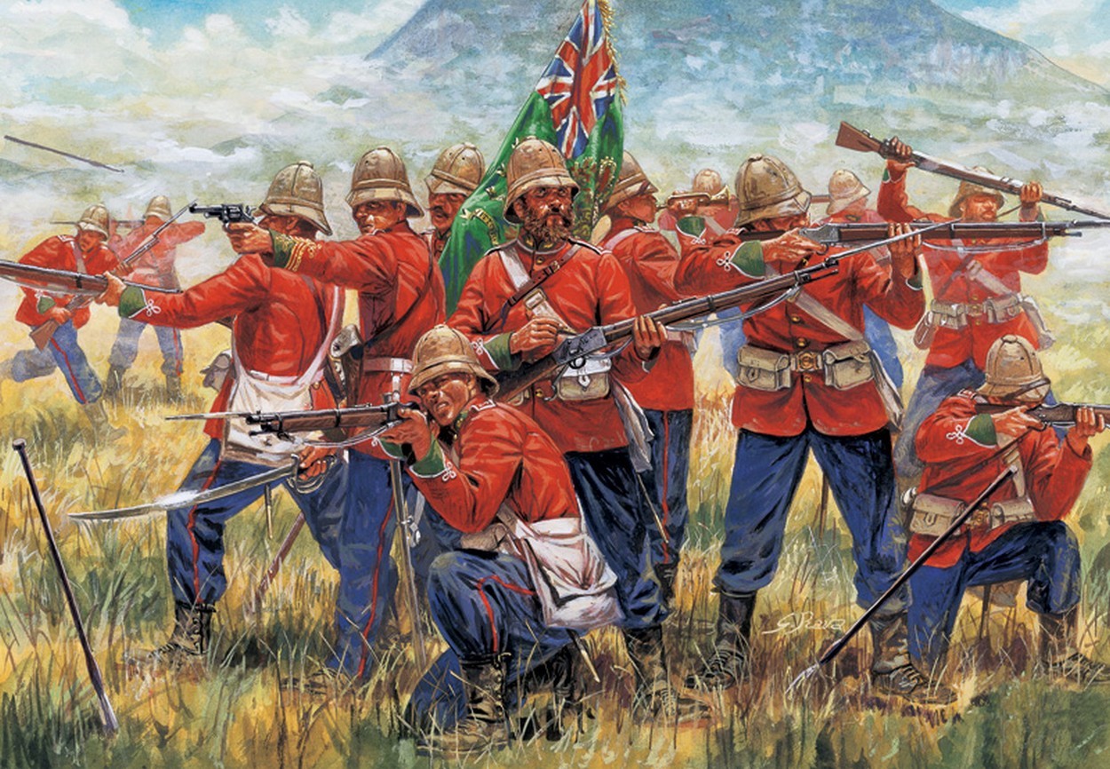 MODELLINO IN SCALA COMPATIBILE CON ZULU WAR BRITISH INFANTRY KIT 1:72 ITALERI IT6050