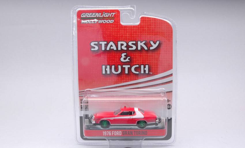 SCALE MODEL COMPATIBLE FORD GRAN TORINO STARSKY &amp; HUTCH 1975-79 SERIES GREEN WHEELS 1:64 GREENLIGHT GREEN44780AGR
