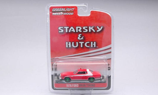 SCALE MODEL COMPATIBLE FORD GRAN TORINO STARSKY &amp; HUTCH 1975-79 SERIES GREEN WHEELS 1:64 GREENLIGHT GREEN44780AGR