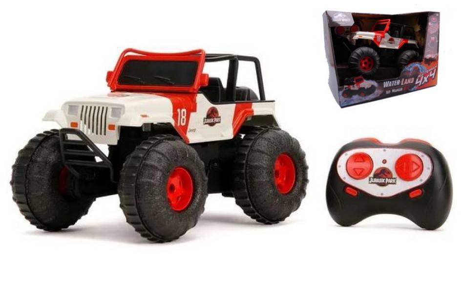 MODELLINO IN SCALA COMPATIBILE JEEP WRANGLER JURASSIC WORLD 2015 SEA AND WATER LAND RADIOCONTROL 1:16 JADATOYS JADA253255045