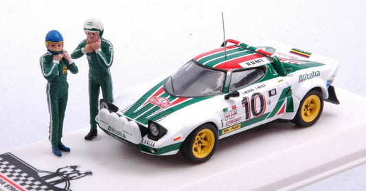 MODELE REDUIT COMPATIBLE LANCIA STRATOS HF N.10 WINN.RALLY MONTE C.1976 W/FIG.MUNARI/MAIGA 1:43 IXO MODEL SPRM001-76