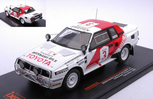MODELLINO IN SCALA COMPATIBILE TOYOTA CELICA TWINCAM TURBO N.3 SAFARI RALLY 1985 WALDEG./THORSZ.1:24
 IXO MODEL 24RAL025B