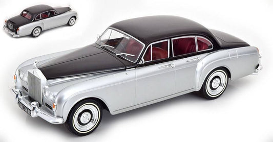 ROLLS ROYCE SILVER CLOUD III FLYING TRACK HJMULL.1965 SILVER/BLACK1:18 SCALE MODEL MODELCARGROUP MCG18128