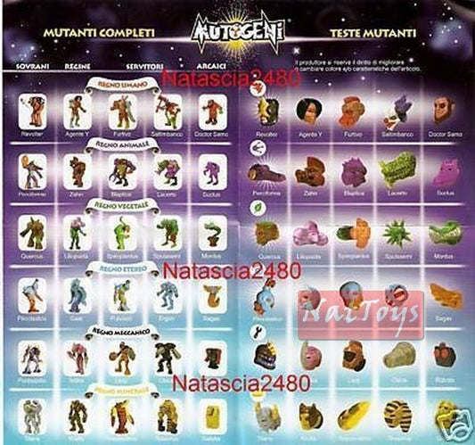 COMPLETE MUTOGENS SERIES 1 HOBICE Figures *6cm Figures*